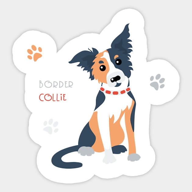 border collie Sticker by muchamad643